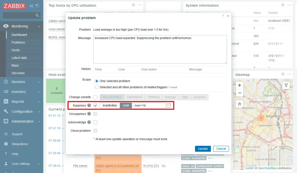 Reduzca el ruido no deseado de zabbix